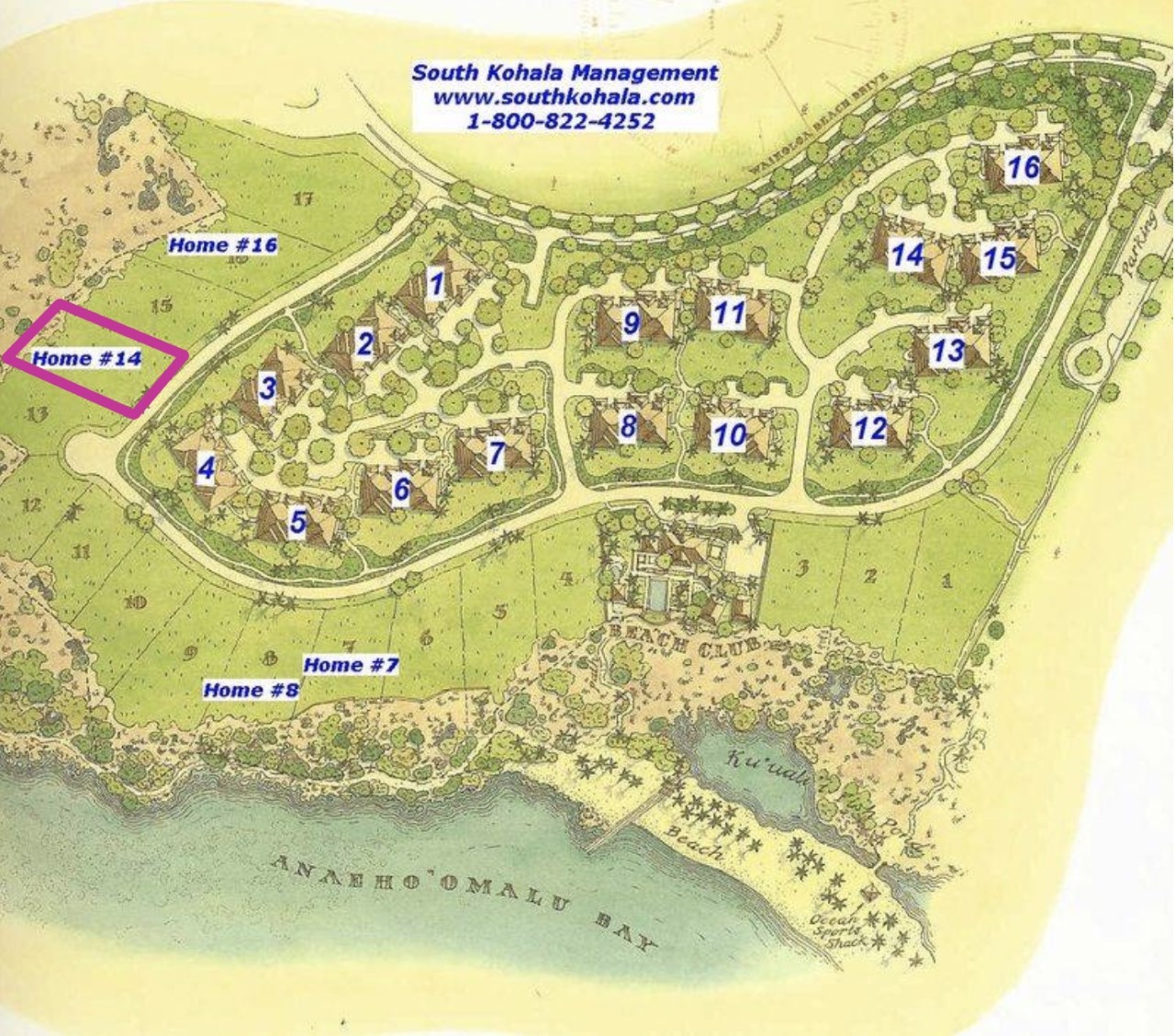 Kolea 14 at Waikoloa Map