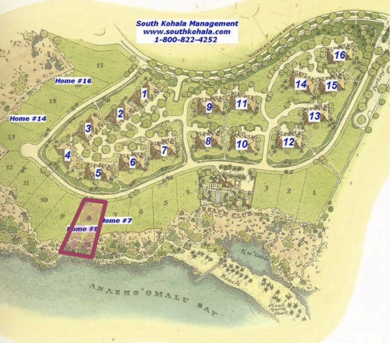 Kolea 8 at Waikoloa Map
