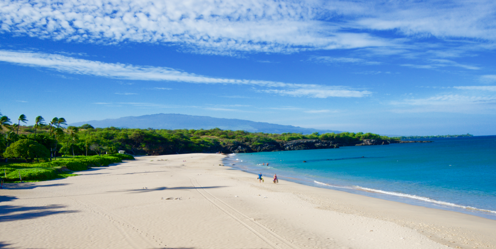 Beautiful white sand Hapuna Beach.