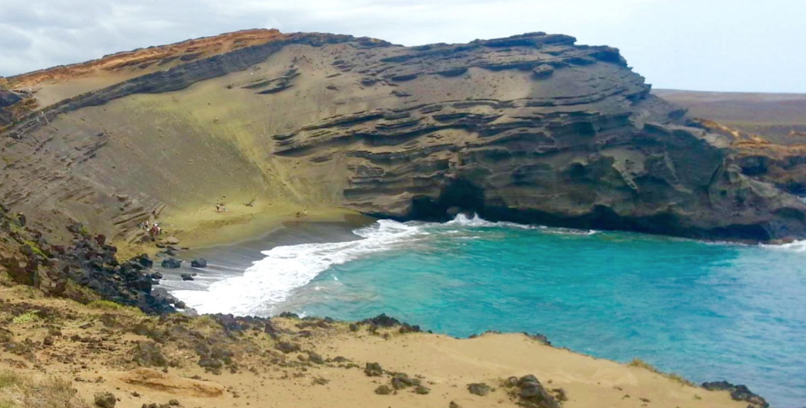 Green Sand Beach Hawaii. 