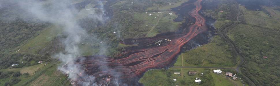 May 2018 Hawaiian Eruption from the air. 