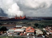 Kapoho volcanic eruption. 